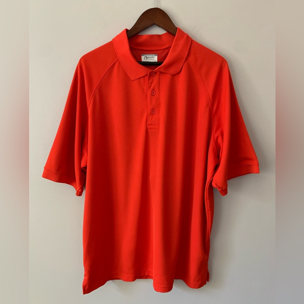 Men’s Gander Mountain Guide Series Vent Back Short Sleeve Polo Orange Size 2XL